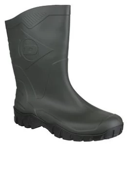 Image of Dunlop Dee Half Wellington Boots - Green, Size 8, Men