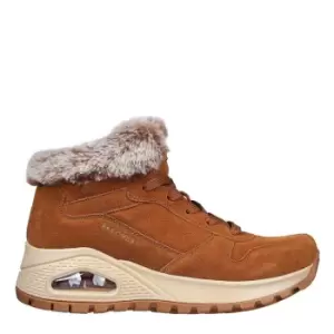 Image of Skechers Fur Lace Up Sneaker Boot W Air - Brown