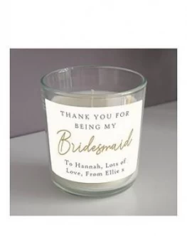 Image of Personalised Bridesmaid Candle