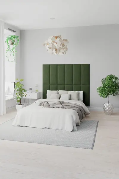 Image of Aspire EasyMount Wall Mounted Upholstered Panels, Modular DIY Headboard in Plush Velvet Fabric (Pack of 8) Teal