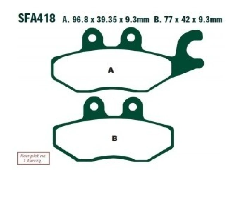 Image of EBC Brakes SFA418HH Brake pad set Brake Pad Set,disc brake (402)