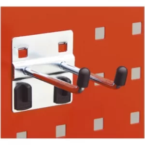Image of Double Prong Hook 6 X 75MM Angled End Pack of 5