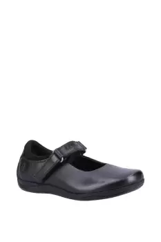 Hush Puppies Black Marcie Junior Non Patent Leather School Shoe