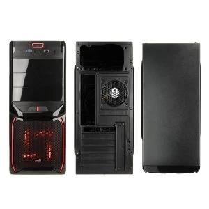 Image of Aerocool V3X Advance Devil Red Edition Midi-Tower - Black/Red
