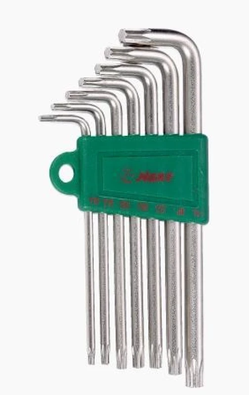 Image of HANS 16744-7T Angled Screwdriver Set Number of tools: 7, Spanner Size: T40, Tool Steel Tool Steel Angled Screwdriver Set (6627)