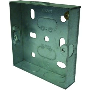 Image of Wickes 1 Gang Flush Steel Knockout Box - 16mm Pack of 6