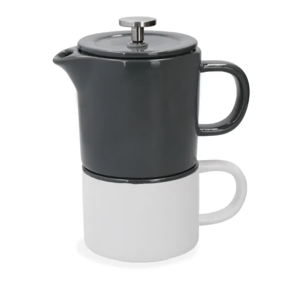 image of La Cafetiere Barcelona LCBARC41GRY 1 Cup Cafetiere Coffee Maker