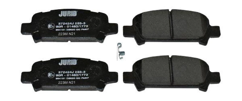 Image of JURID 572424J Brake pad set not prepared for wear warning indicator, without accessories Brake Pad Set,disc brake (402)
