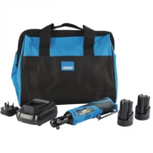 image of Draper Storm Force&amp;#174; 10.8V Power Interchange Reversible Ratchet Kit (+2x 1.5Ah Batteries, Charger and Bag)