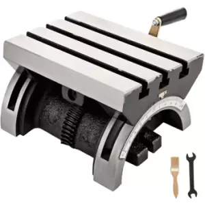 Image of VEVOR Tilting Milling Table 7x5inch Tilting Angle Milling Machine -45-45°Adjustable Swivel Angle Plate with 3 T-Slots and an Adjustable Crank Handle