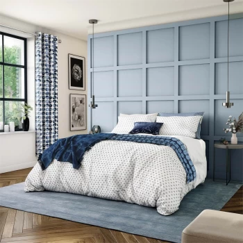 Image of Woven Dash Cover Set - King Size - Indigo