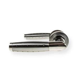 Image of LocksOnline Aerodeck Lever Door Handle on Round Rosette