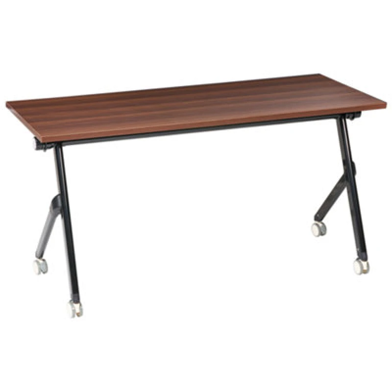 Image of Beliani Foldable Office Desk Bendi Dark Brown 160 Cm 60 Cm
