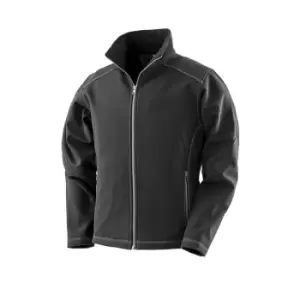 Image of Result Work-Guard Womens/Ladies Treble Stitch Soft Shell Jacket (XS) (Black)