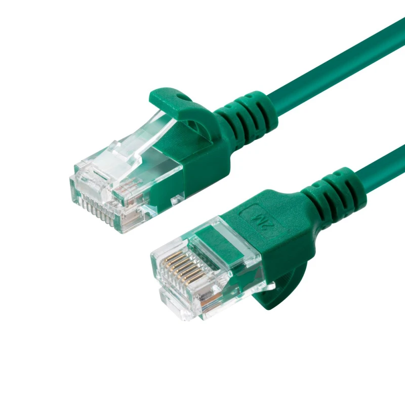 Image of Microconnect V-UTP6A0025G-SLIM networking cable Green 0.25 m Cat6a U/U