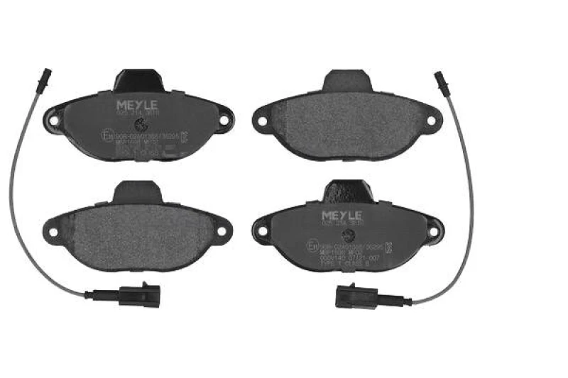 Image of MEYLE 025 214 3616 Brake pad set Front Axle, incl. wear warning contact, Original Quality, with anti-squeak plate Brake Pad Set,disc brake (402)