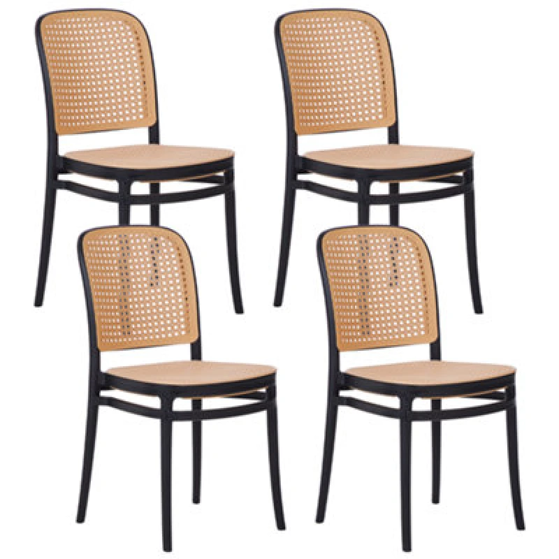 Image of Beliani Set Of 4 Garden Chairs Plose Beige