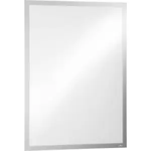 Image of Durable DURAFRAME POSTER information frame, self-adhesive, for format A1, silver, pack of 2