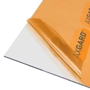 Image of Axgard Clear Polycarbonate Flat Glazing Sheet, (L)1.02M (W)0.62M (T)2mm