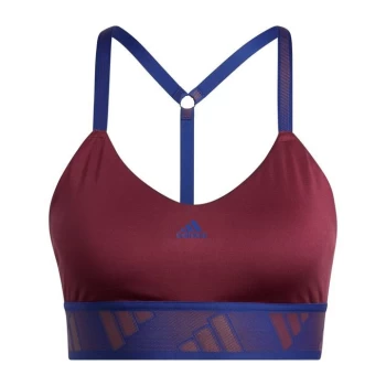 Image of adidas All Me Light Support Training Bra Womens - Victory Crimson / Victory Blue