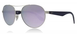 image of Ray-Ban RB3536 Sunglasses Matte Silver 019/4V 55mm