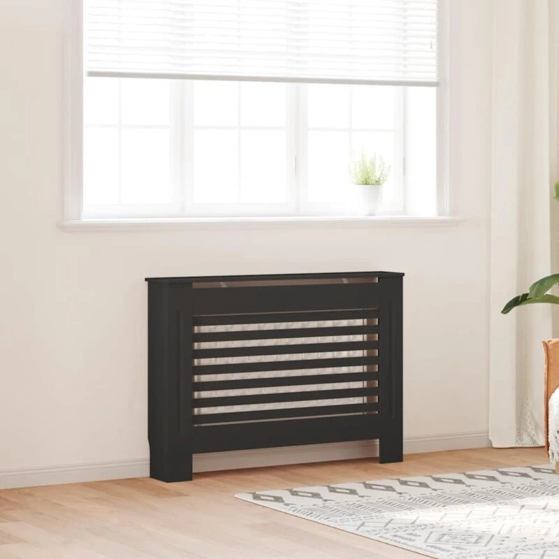 Image of VIDAXL Radiator Cover Black 112x19x81.5cm mdf Vidaxl 8719883835273