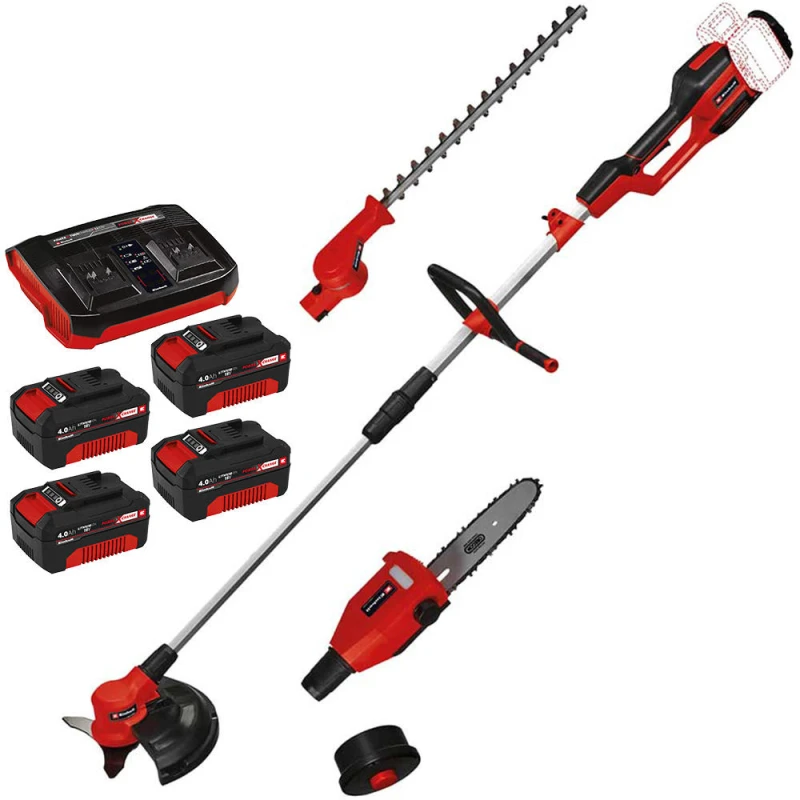 Image of Einhell GE-LM 36/4in1 Li 36v Cordless Brushless High Reach Multi Tool 4 x 4ah Li-ion Twin or Dual Battery Charger GE-LM 36/4in1 Li