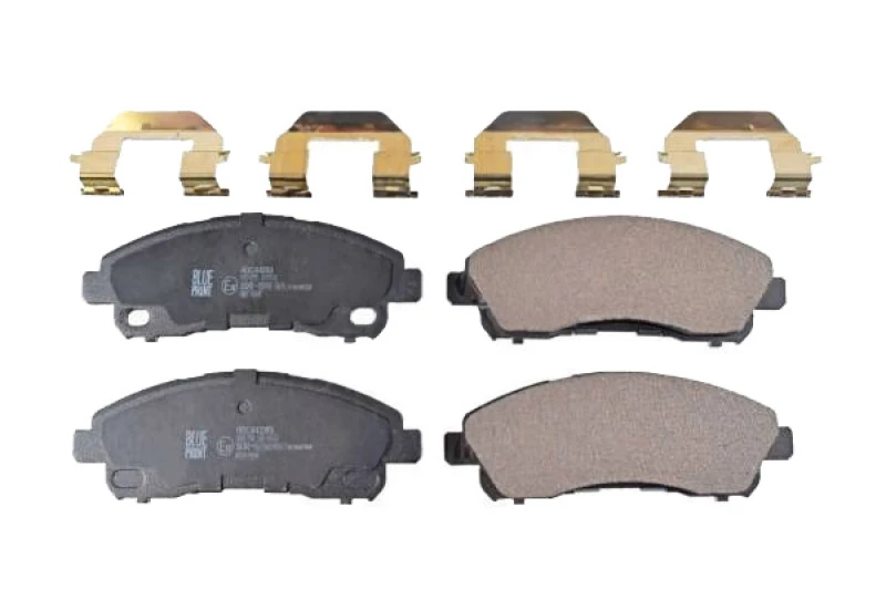 Image of Blue PRINT ADC44283 Brake pad set Rear Axle, excl. wear warning contact, with fastening material Brake Pad Set,disc brake (402)