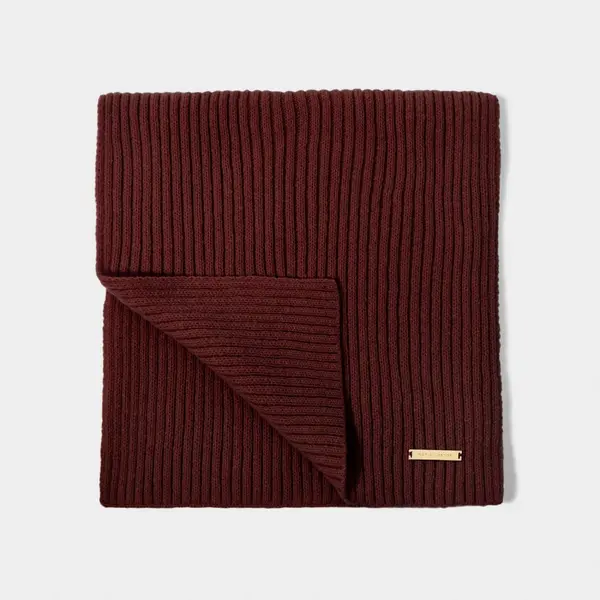 Image of Katie Loxton Cacao Ribbed Knit Scarf KLS543