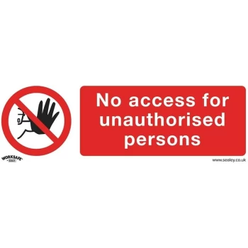 image of SS17V10 Prohibition Safety Sign - No Access - Self-Adhesive Vinyl - Pack of 10 - Sealey