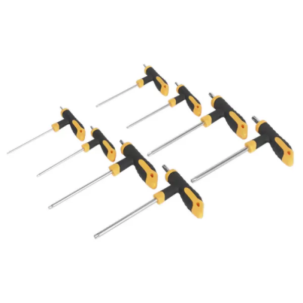 Image of Genuine SEALEY S01070 T-Handle TRX-Star Key Set 8pc