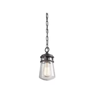 Image of Elstead - Lyndon - 1 Light Small Outdoor Ceiling Chain Lantern Architectural Bronze, E27