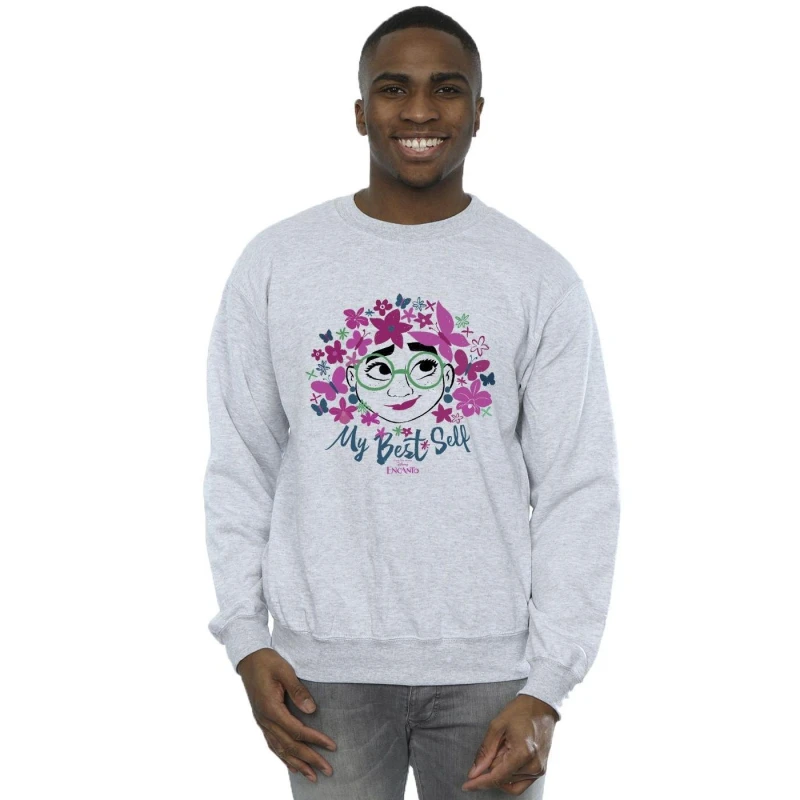Image of Disney Men Encanto My Best Self Sweatshirt in Grey Size: Small Grey S Male 5063153615533