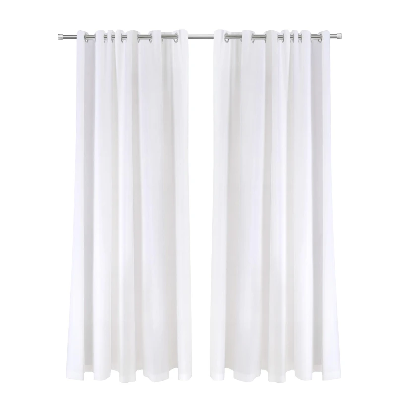 Image of Emma Barclay Lined Voile Sheer Eyelet Curtains Aalia White unisex 117x183cm