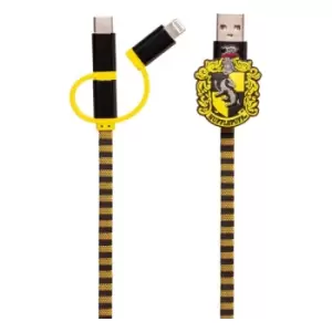 Image of Harry Potter Retractable Hogwarts Scarf Cable 3in1 Hufflepuff