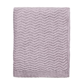 image of Katie Piper Calm Knitted Throw - Pink/Lilac