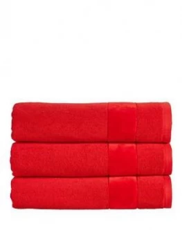 image of Christy Prism Turkish Cotton Towel Collection ; Fire Engine Red - Bath Sheet