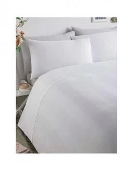 image of Serene Waffle Stripe Duvet Cover Set - White