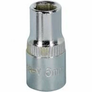 Image of Genuine SEALEY SP1406 WallDrive® Socket 6mm 1/4Sq Drive Fully Polished