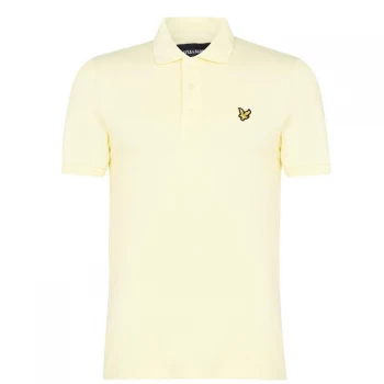 image of Lyle and Scott Logo Polo Shirt - Lemon W325