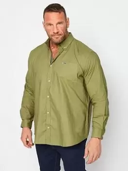 Image of BadRhino Long Sleeve Oxford Shirt - Green, Size 1Xl, Men