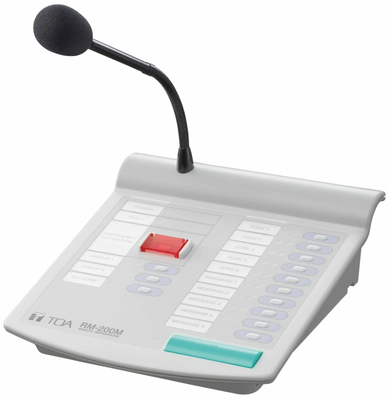 Image of TOA RM-200MS microphone White Emergency microphone