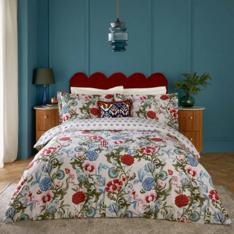 Image of Paoletti Paoletti Seventy Three Ishana Floral Duvet Cover Set Size: Single Multi Single Unisex 5025532851932