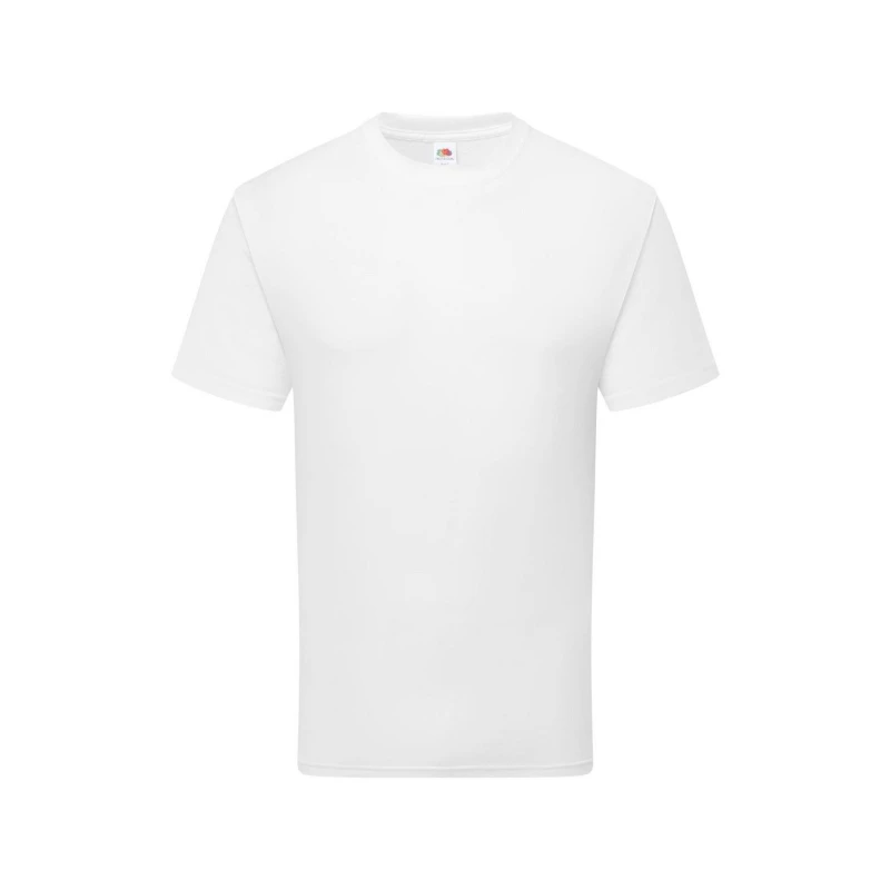 Image of Fruit Of The Loom Fruit of the Loom Men Cotton T-Shirt in White Size: Small White S Male 5063693970376