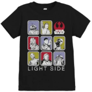 Image of Star Wars The Last Jedi Light Side Kid's Black T-Shirt - 11 - 12 Years - Black