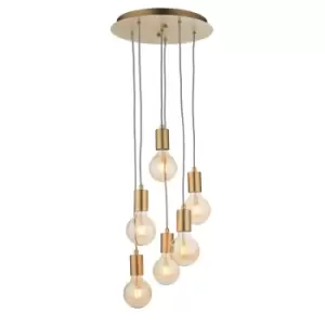 image of Studio Plate Pendant Ceiling Lamp, Soft Gold Paint