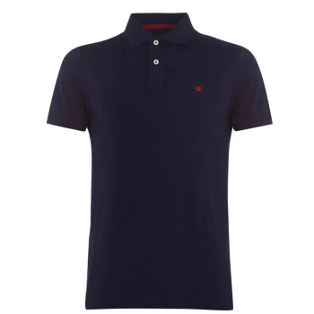 image of Hackett Logo Polo Shirt - Blue