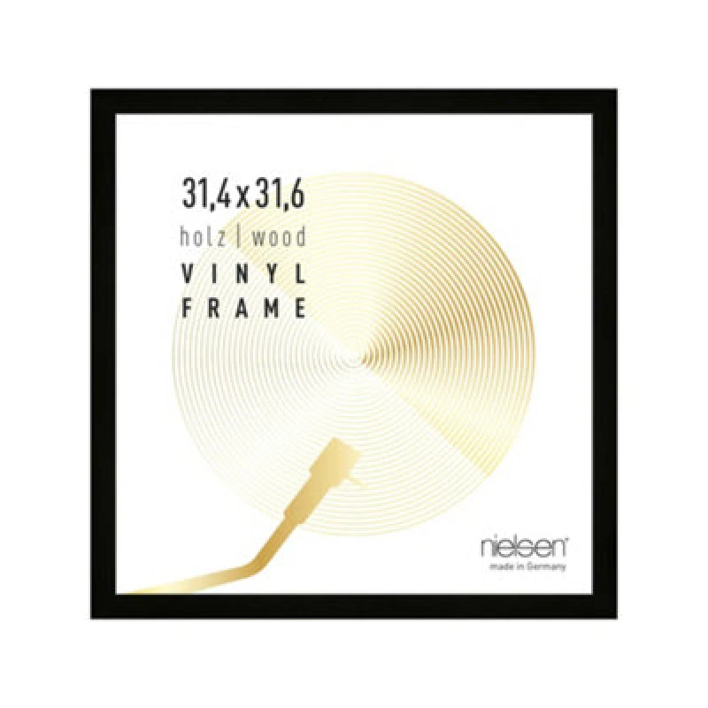 Image of Nielsen Vinyl 12" LP Record Album Display Frame, Wood, 34x34cm Black