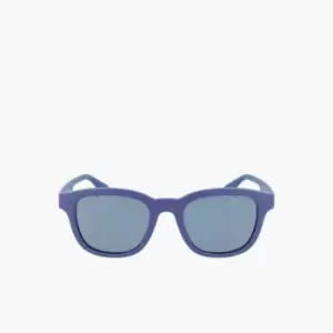 Image of Lacoste Unisex Rectangle Plastic Active Line Sunglasses Size Unique size Matte Blue