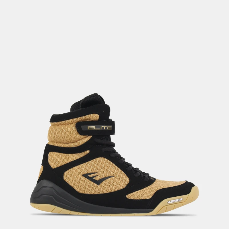 Image of Everlast Pro Elite Boxing Boots Mens Black/Gold male 7 (41)